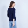 Pull grand V en cachemire et lin - Joanne