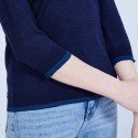 Pull grand V en cachemire et lin - Joanne