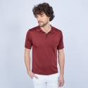 Polo manches courtes en Fil Lumière Vadim 8212 grenat - 51 Bordeaux