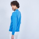 Polo manches longues homme en Fil Lumière Boris 8452 denim - 48 Bleu roi