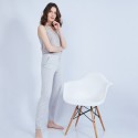 Pantalon en cachemire - Horizon 6366 plume - gris pale