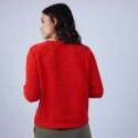 Pull avec torsades en soie et laine velours - Bahamas