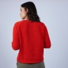 Pull avec torsades en soie et laine velours - Bahamas