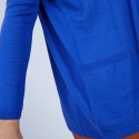 Pull ample à poches en laine mérinos - Beatrice 6644 iris - 48 Bleu roi
