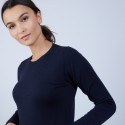 Pull col rond en laine mérinos - Berenice 6640 marine - 05 Bleu marine
