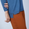 Pull col V en laine mérinos emmanchure droite - Bernice 6641 crique - 84 Bleu pétrole