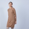 Robe col rond en laine mérinos - Blanche 6630 camel - 88 Camel