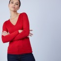 Pull col V en laine et soie - Bonnie