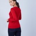 Pull col V en laine et soie - Bonnie