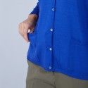 Gilet avec poches en laine mérinos - Bonte 6644 iris - 48 Bleu roi