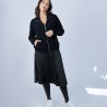 Gilet col montant en soie et laine velours - Bresil 6610 noir - 01 Noir