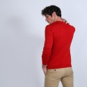 Pull col rond en laine et soie - Barsam 6681 rouge - 52 rouge corrigé
