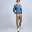 Pull col V en laine mérinos - Badyss