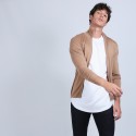Gilet zippé en laine mérinos - Bastian 6630 camel - 88 Camel