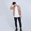 Gilet zippé en laine mérinos - Bastian 6630 camel - 88 Camel