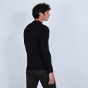 Pull col polo en laine mérinos - Beni 6610 noir - 01 noir