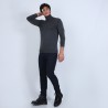 Pull col roulé en laine mérinos - Berry 6611 gris anthracite - 10 gris foncé