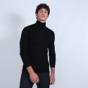 Pull col roulé en laine mérinos - Berry 6610 noir - 01 noir