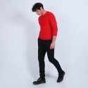 Pull col rond en cachemire - Benoit 6680 ecarlate - 52 rouge
