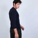 Pull col V en cachemire - Benjamin 6640 marine - 05 bleu marine