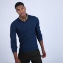 Pull col V en cachemire - Benjamin 6641 crique - 03 bleu foncé