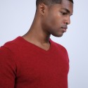 Pull col V en cachemire - Benjamin 6681 rouge - 20 rouge foncé