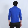 Pull col zippé en cachemire 2 fils - Blaise 6645 bleu dur - 48 bleu roi