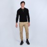 Pull col zippé en cachemire 2 fils - Blaise 6610 noir - 01 noir
