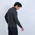 Pull col zippé en cachemire 2 fils - Blaise 6611 gris anthracite - 10 gris foncé