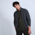 Gilet zippé en cachemire 4 fils - Balthazar 6611 gris anthracite - 10 gris foncé