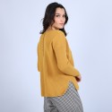 Pull col rond boutons arrière - Becky