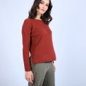 Pull col rond boutons arrière - Becky