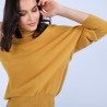 Pull chauve souris col roulé - Bob 6660 cannelle - 89 Moutarde