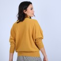 Pull chauve souris col roulé - Bob 6660 cannelle - 89 Moutarde