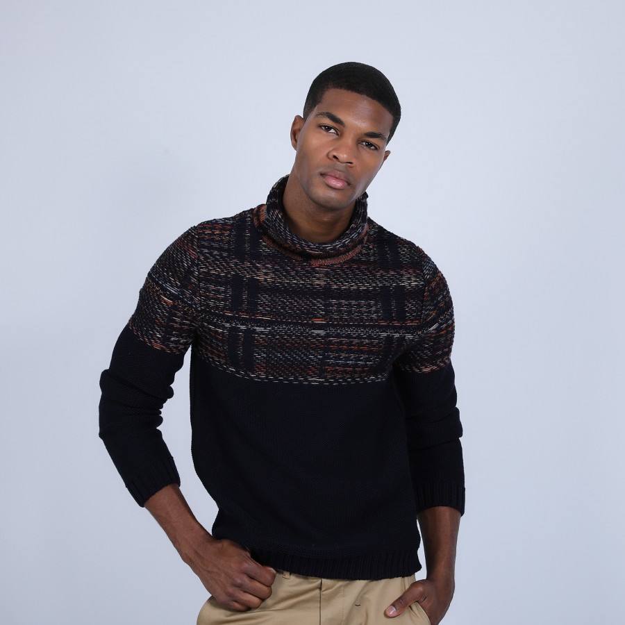 Pull jacquard laine écossaise - Rex 6640 marine - 05 bleu marine Pull jacquard laine écossaise - Rex 6640 marine - 05 bleu marine
