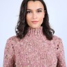 Pull col roulé chiné - Papyrus