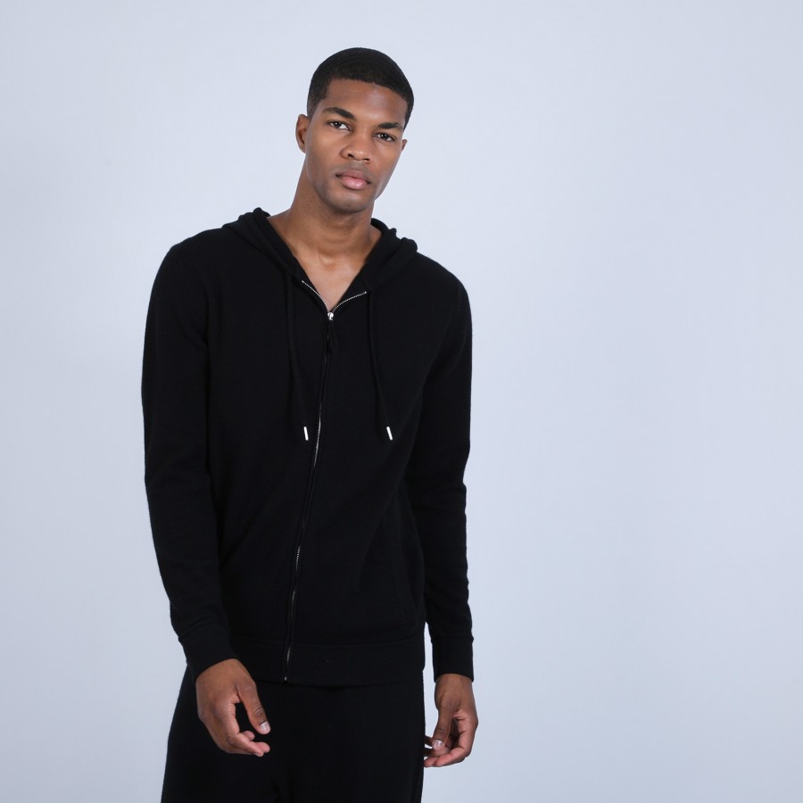 Sweat zippé à capuche cachemire - Owen Sweat zippé à capuche cachemire - Owen
