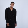 Sweat zippé à capuche cachemire - Owen 6610 noir - 01 Noir