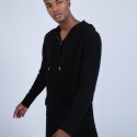 Sweat zippé à capuche cachemire - Owen 6610 noir - 01 Noir