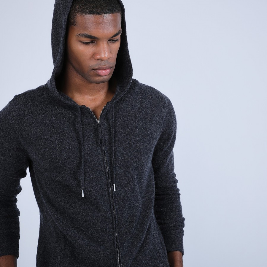 Sweat zippé à capuche cachemire - Owen Sweat zippé à capuche cachemire - Owen