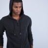 Sweat zippé à capuche cachemire - Owen 6611 gris anthracite - 10 Gris foncé