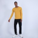 Pull col rond en cachemire - Benoit 6660 cannelle - 89 Moutarde