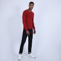 Pull col rond en cachemire - Benoit 6681 rouge - 20 Rouge foncé