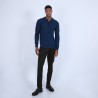 Pull col polo en cachemire - Billy 6641 crique - 03 Bleu foncé