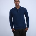 Pull col polo en cachemire - Billy 6641 crique - 03 Bleu foncé