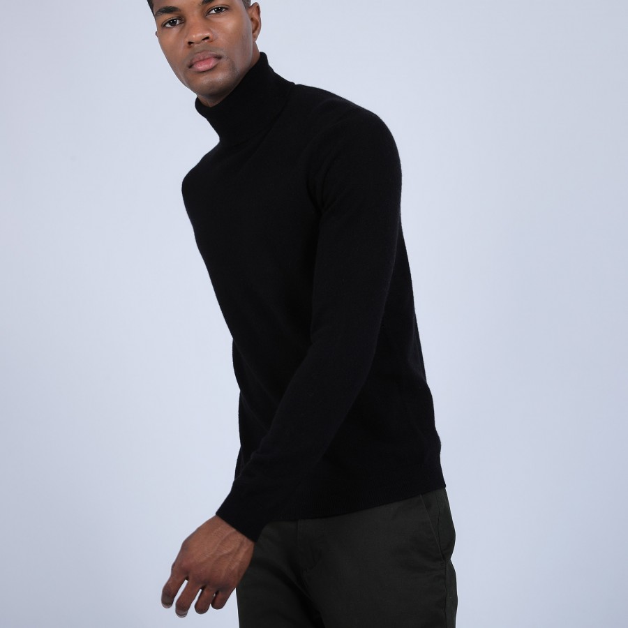 Pull col roulé en cachemire - Bruno 6610 noir - 01 Noir Pull col roulé en cachemire - Bruno 6610 noir - 01 Noir