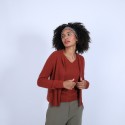 Gilet avec poches en cachemire - Basma 6682 tomette - 46 Marron clair