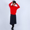 Pull chauve souris col roulé - Bob 6680 ecarlate - 52 Rouge
