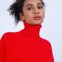 Pull chauve souris col roulé - Bob 6680 ecarlate - 52 Rouge