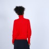 Pull chauve souris col roulé - Bob 6680 ecarlate - 52 Rouge